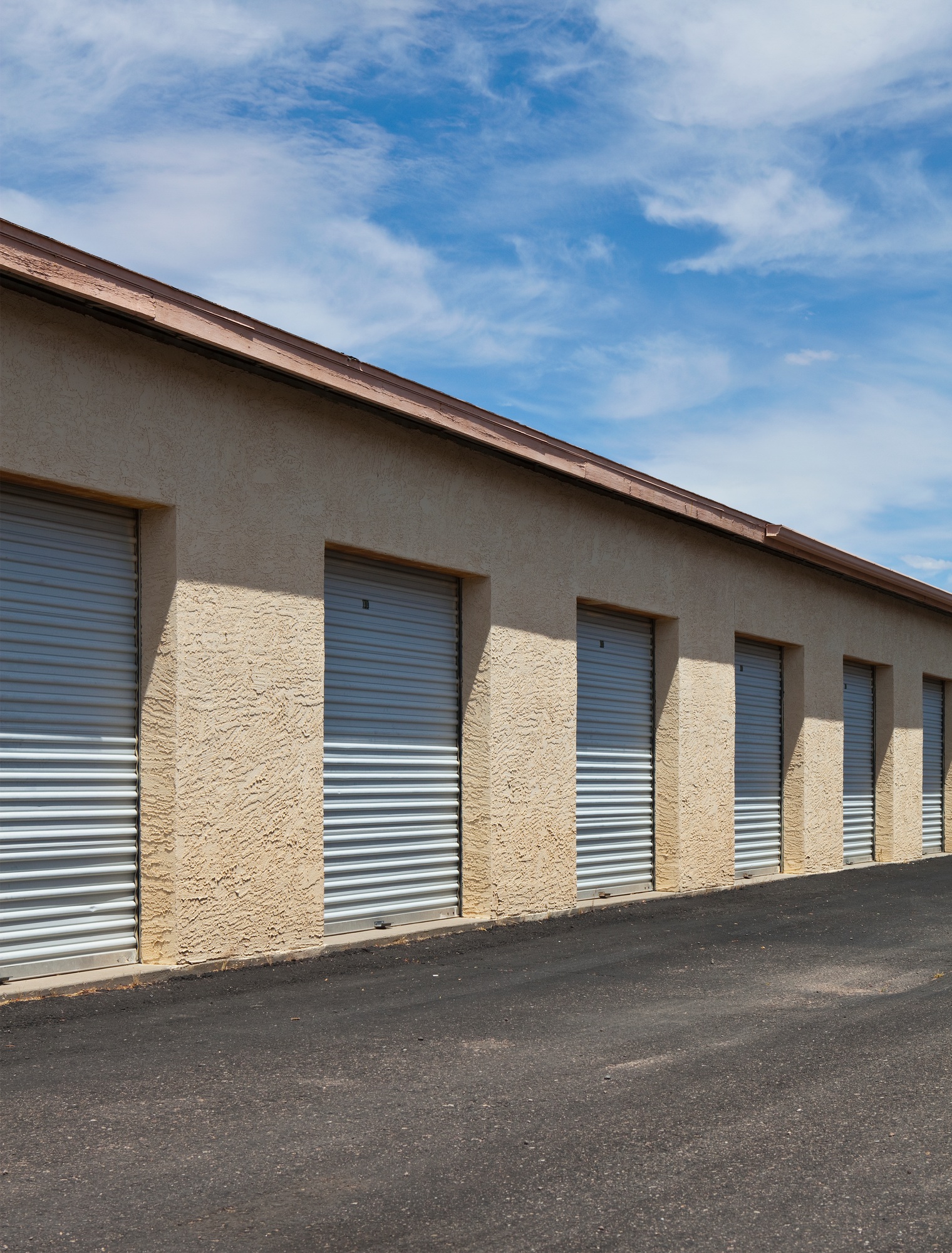 Commercial Storage Facility building with a row of doors