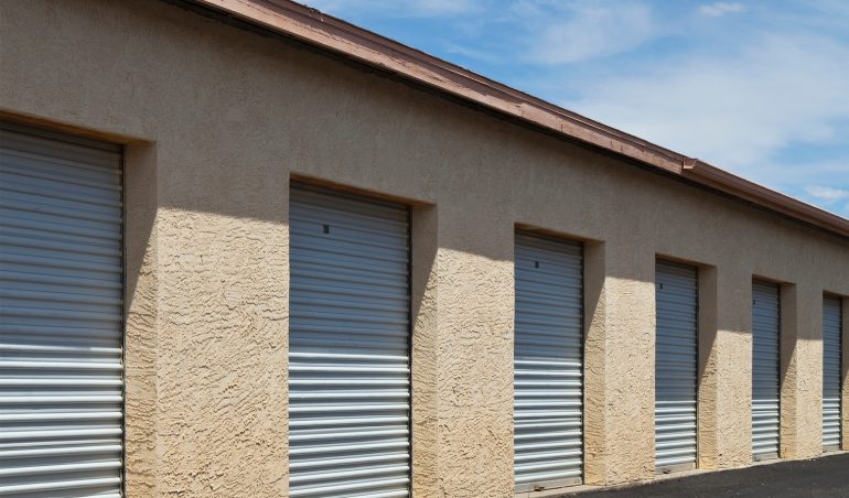 Commercial Storage Facility building with a row of doors